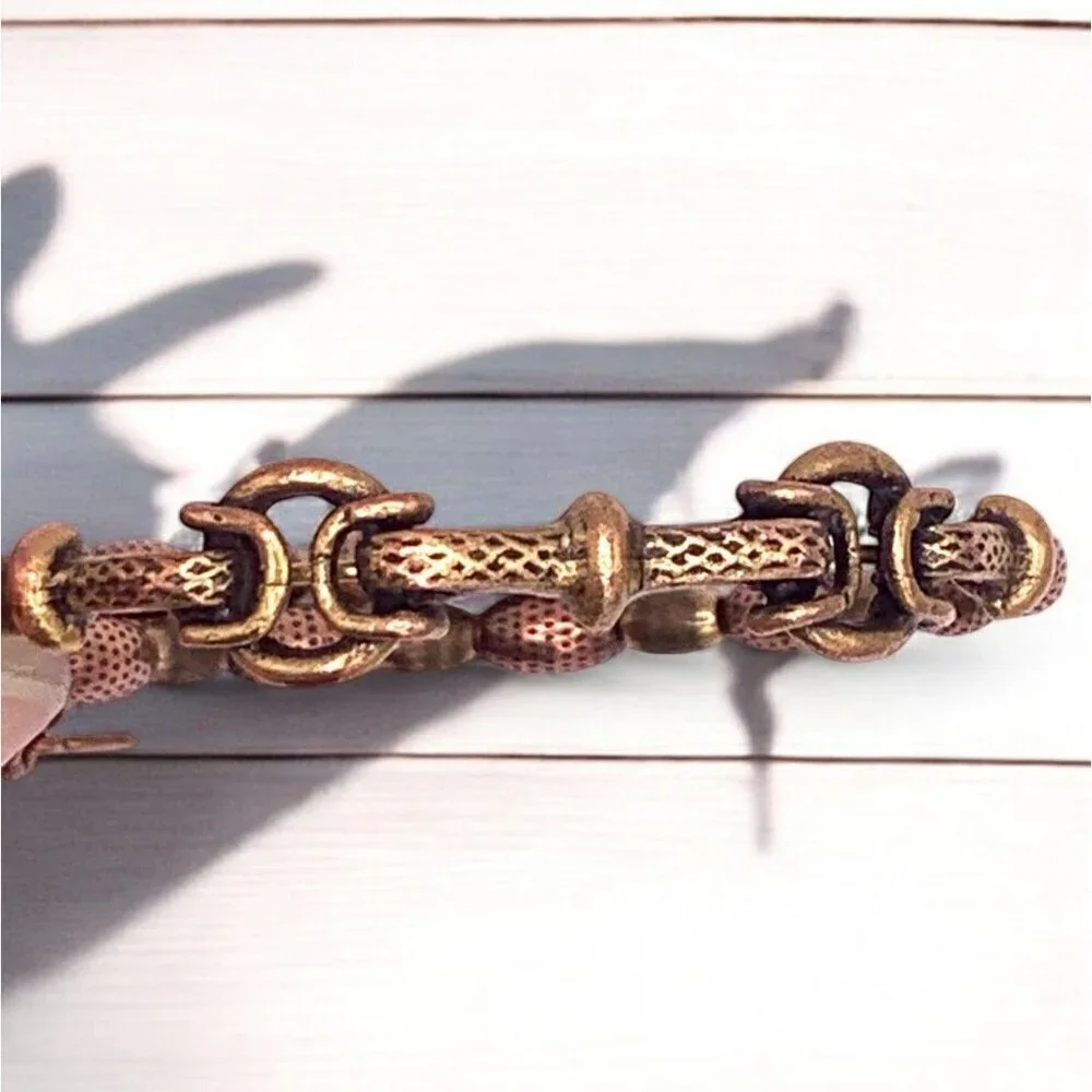 Alex and Ani Copper Bead Wrap Charm Bracelet Gold Finish - Expands To Fit